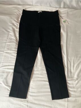 Per Se Black Straight-Leg Ponte Pants